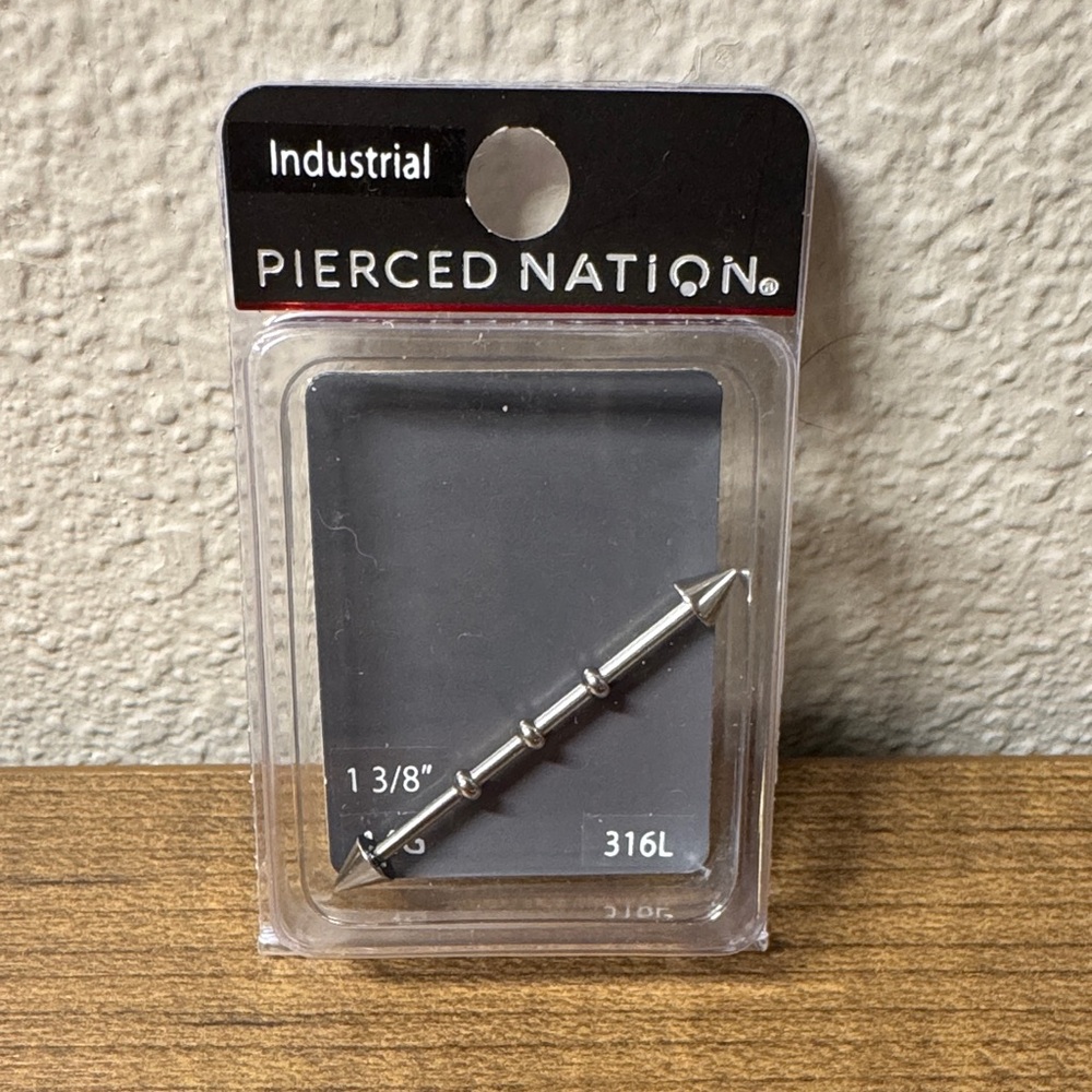 Pierced Nation Industrial Barbell